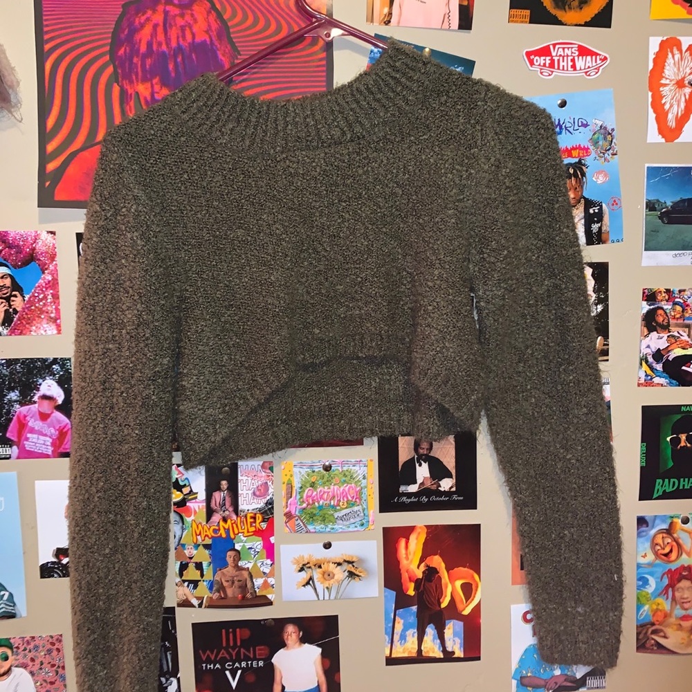 Green Crop Longsleeve